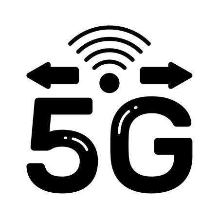 Beautifully designed vector of 5G technology signals in trendy style, premium iconのイラスト素材