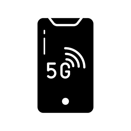 An icon of smartphone with 5G network technology in trendy style, ready to use vectorのイラスト素材