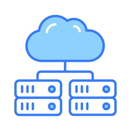 Creatively designed icon of cloud server in modern style, download this premium icon of cloud storageのイラスト素材