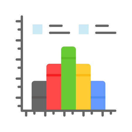 Carefully crafted vector of bar chart, bar graph icon in trendy styleのイラスト素材