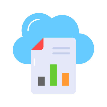 Beautiful designed vector of cloud report in modern style, easy to use iconのイラスト素材