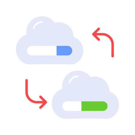 Beautifully designed icon of cloud network in modern style, premium vectorのイラスト素材