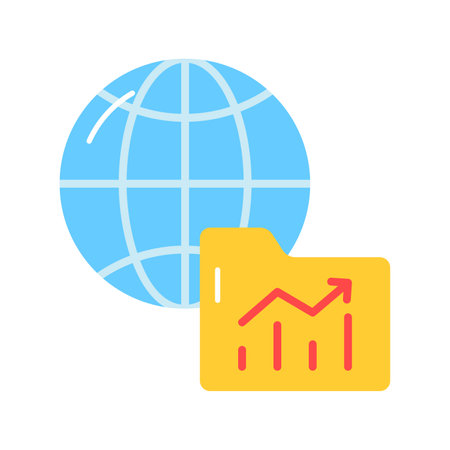 Grab this carefully crafted icon of global data in trendy style, premium vectorのイラスト素材