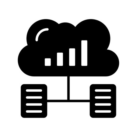 Have a look at beautifully designed vector of cloud analytics in trendy styleのイラスト素材