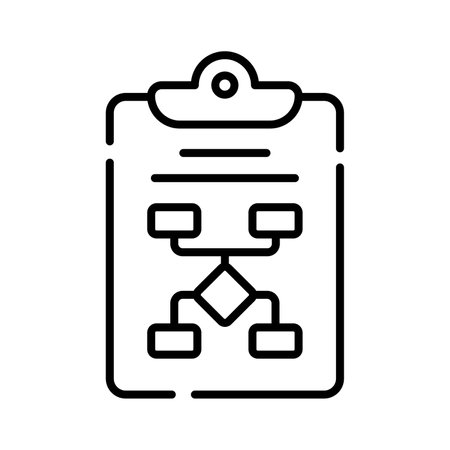 Data flow chart icon, algorithm vector in editable style, business planningのイラスト素材