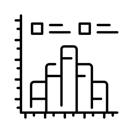 Carefully crafted vector of bar chart, bar graph icon in trendy styleのイラスト素材