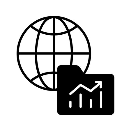 Grab this carefully crafted icon of global data in trendy style, premium vectorのイラスト素材