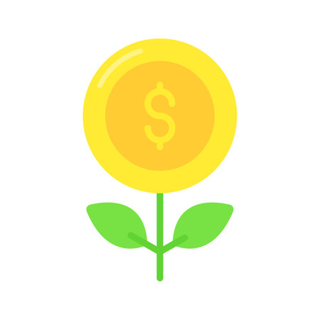 Grab this carefully crafted money plant vector, icon of business developmentのイラスト素材