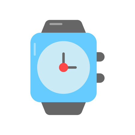 An editable icon of wristwatch in flat style, ready to use vectorのイラスト素材