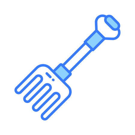 Check this beautifully designed vector of gardening tool, icon of farming forkのイラスト素材