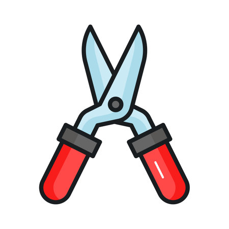 An icon of gardening shear in modern style, gardening scissors, cutting toolのイラスト素材