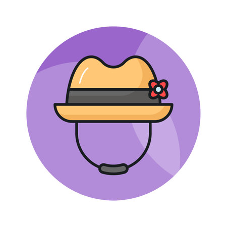 An amazing icon of hat in editable style isolated on white backgroundのイラスト素材