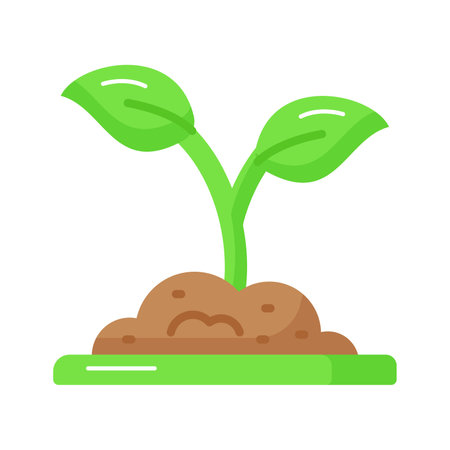 Sprout icon in editable style with high quality graphics, isolated on white backgroundのイラスト素材