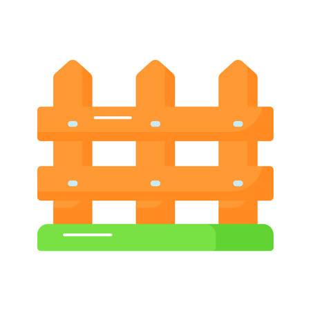 Get hold this amazing icon of fence in editable style, wooden buriedのイラスト素材
