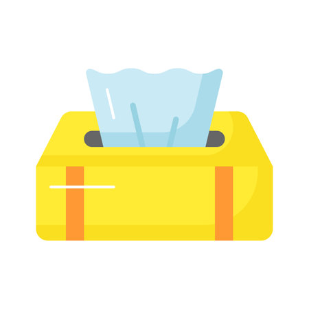 An icon of tissue box in trendy style, ready to use icon, hygiene accessoryのイラスト素材