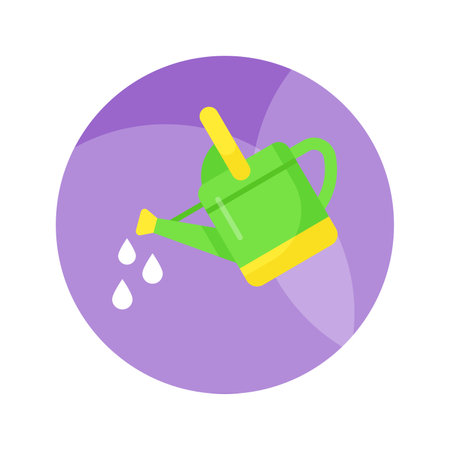 An icon of watering can in editable style is up for premium use, gardening equipmentのイラスト素材