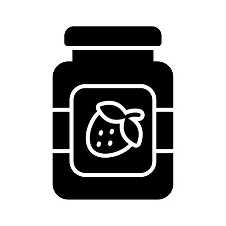 Check this amazing vector of jam jar in modern style, ready to use iconのイラスト素材