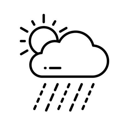 An editable icon of rainy cloud in modern style, ready to use vectorのイラスト素材