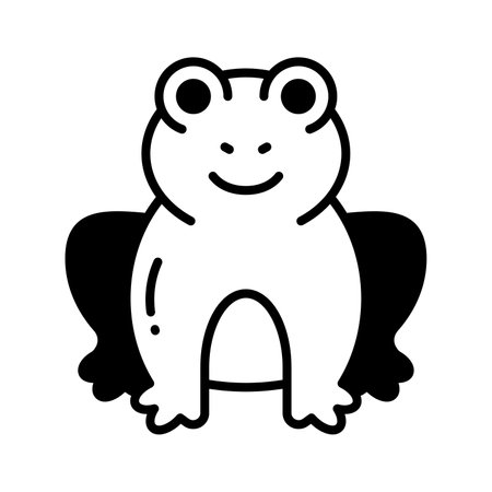 An amazing vector of frog in editable style, isolated on white backgroundのイラスト素材