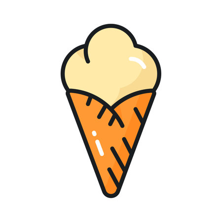 Ice cream cup in modern style, ready to use and downloadのイラスト素材