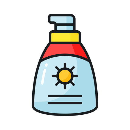 An amazing vector design of sunblock in modern style, premium iconのイラスト素材