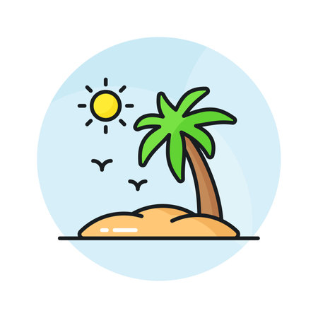Beautiful vector of palm tree in modern style, easy to use in web, mobile apps and all presentation projectsのイラスト素材