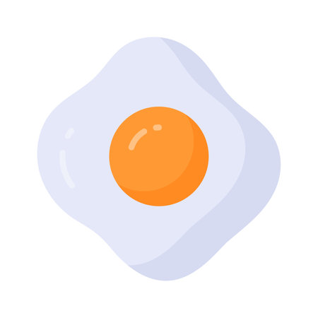 A beautifully designed vector of fried egg in trendy style, ready to use iconのイラスト素材