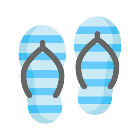 An icon of flip flops in modern style isolated on white background, editable vectorのイラスト素材