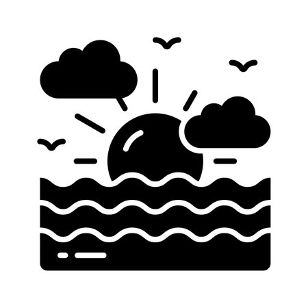 Grab this creatively designed icon of sunset in modern style, premium vectorのイラスト素材