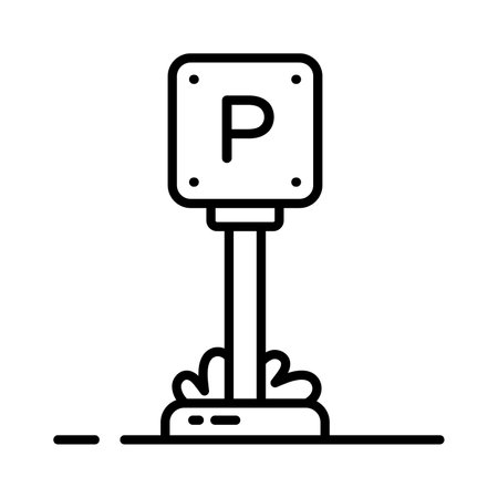 Parking board vector icon isolated on white backgroundのイラスト素材
