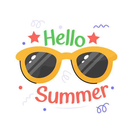 Trendy hand drawn icon of sunglasses, eye protection accessoryのイラスト素材