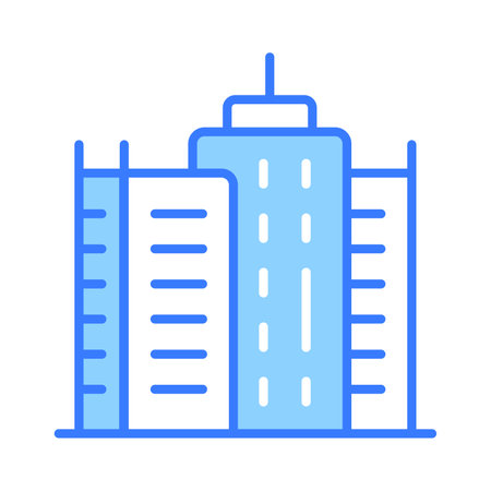 Check this beautiful building icon in trendy style, customizable iconのイラスト素材