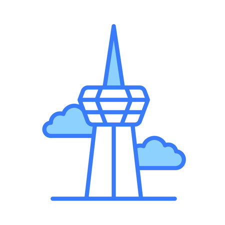 Grab this creatively designed vector of cn tower in modern styleのイラスト素材