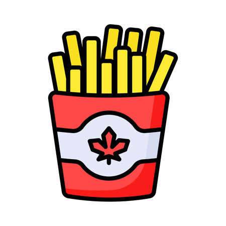 Yummy french fries vector design in modern style, ready to use iconのイラスト素材