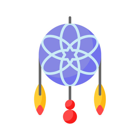 Handcrafted vector of willow hoop, trendy design icon of dreamcatcherのイラスト素材