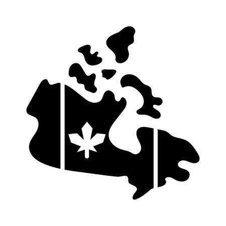 An amazing vector of canadian map in modern style, ready to use iconのイラスト素材