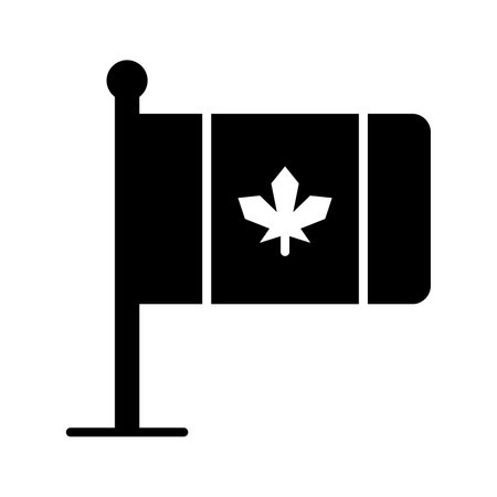 Grab this beautifully designed icon of canadian flag in trendy styleのイラスト素材