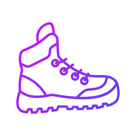 An editable vector design of hiking boot, premium icon of hiking shoeのイラスト素材