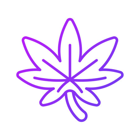 An icon of cannabis leaf in trendy style, isolated on white backgroundのイラスト素材