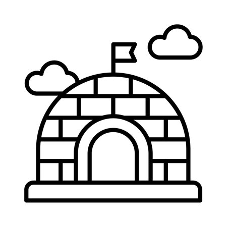 An amazing vector of igloo in modern style, ready to use iconのイラスト素材
