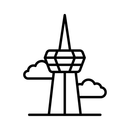 Grab this creatively designed vector of cn tower in modern styleのイラスト素材