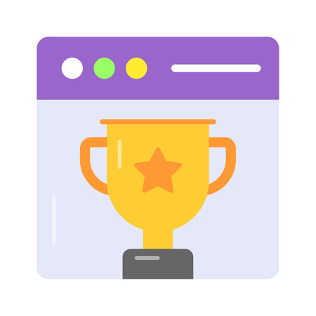 Grab this carefully crafted vector of web achievement, editable designのイラスト素材