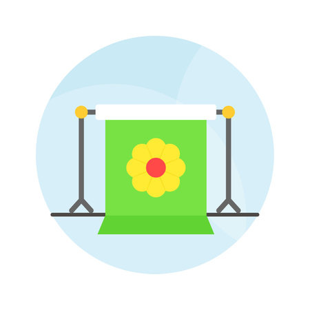 A customizable vector of backdrop in modern flat style, concept of photographyのイラスト素材