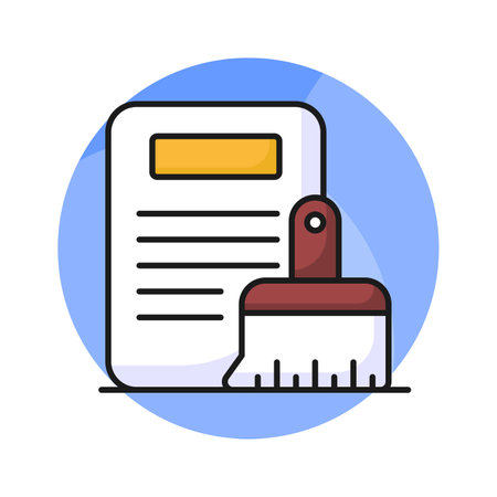 Data cleaning vector design in modern style, ready to use premium iconのイラスト素材