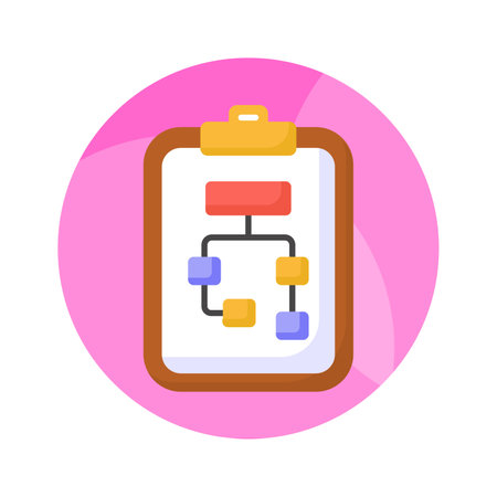 Data flow chart vector design in modern style, algorithmのイラスト素材