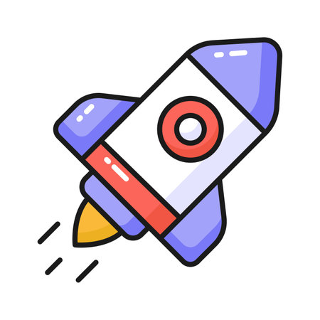 Get your hands on this creatively design icon of startup, concept of business launchingのイラスト素材