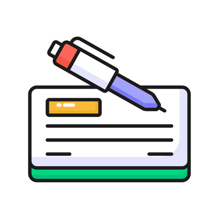 Download this premium vector of cheque in design trendy styleのイラスト素材