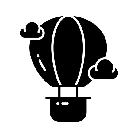 Creatively designed vector of hot air balloon, enjoy the adventure of hot air ballooningのイラスト素材