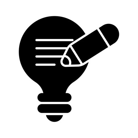 Download this premium vector of creative writing, creative idea iconのイラスト素材