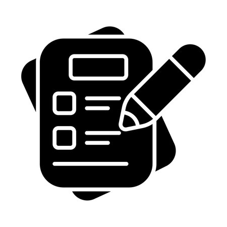 Paper with pencil showing checklist concept vector design, isolated on white backgroundのイラスト素材